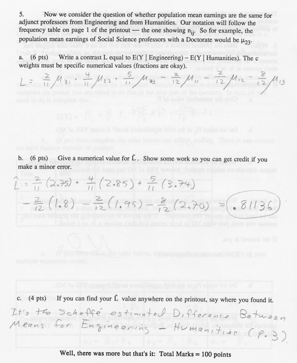 Sta402s98 Test 2 Key